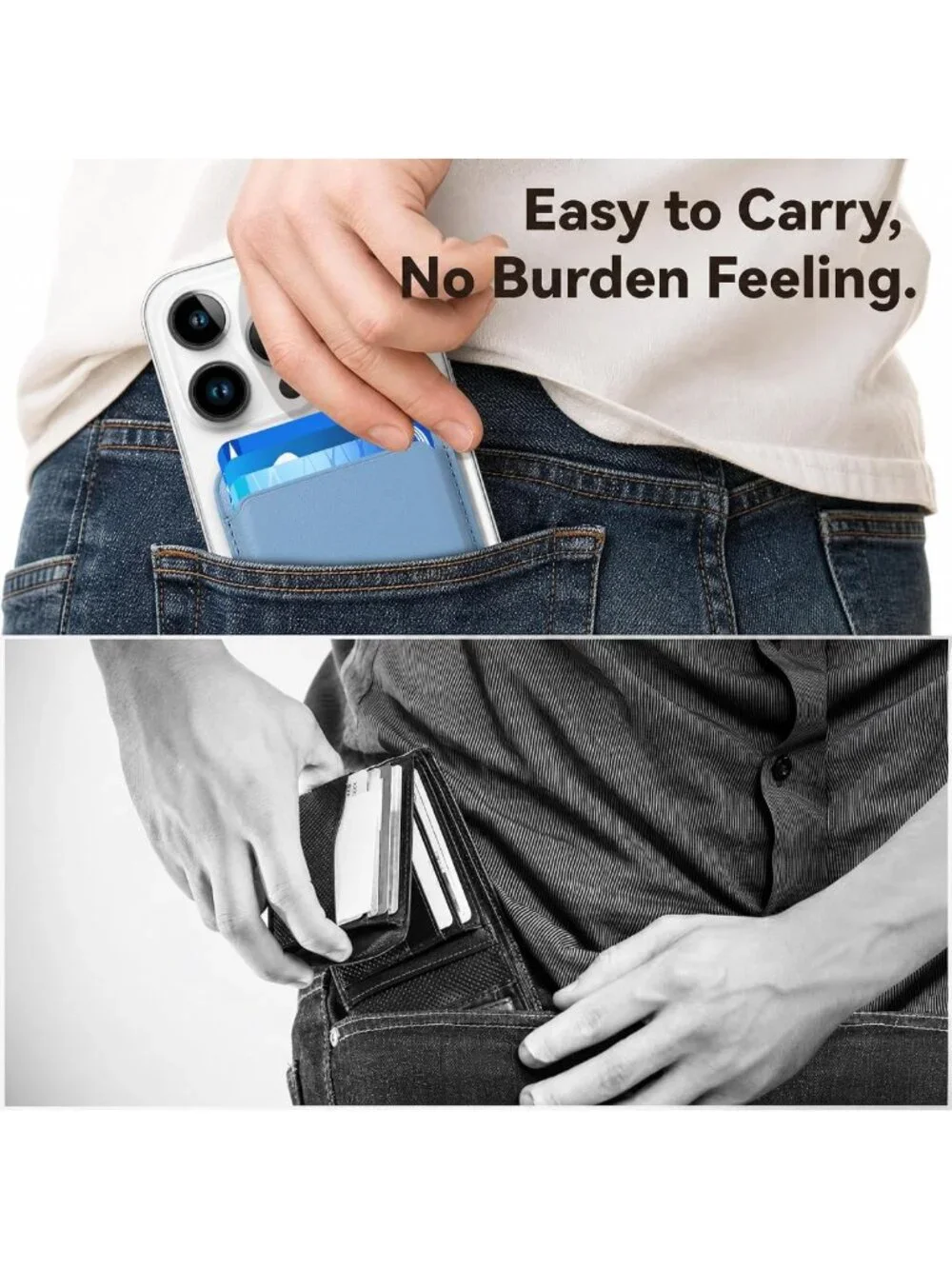 Magnetic Phone Wallet Case with Card Holder & Mag-Safe Compatibility - Slim